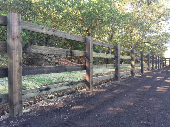 4 Rail Fence with 6x6 posts