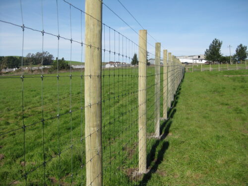 Deer Fence with lodge poles