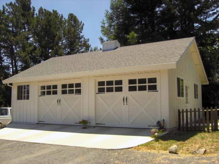 garage with comp roof
