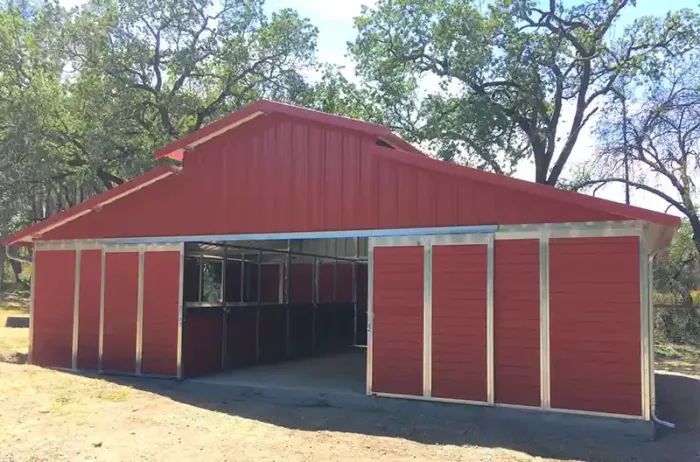 painted T&G barn